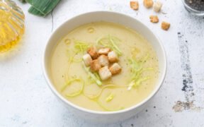 Creamy Leek Soup Recipe With Savory Croutons